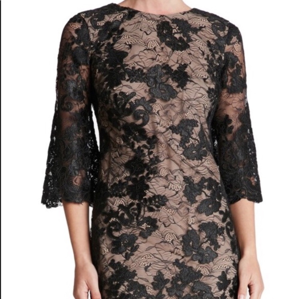 Dress the Population Black and Tan dress